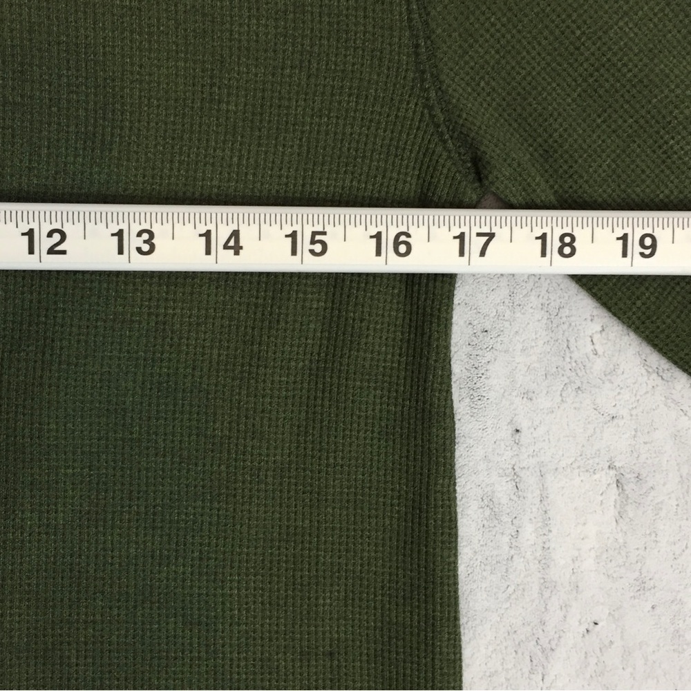 NEW Old Navy Thermal Shirt Mens Small Green Soft-washed Waffle Long Sleeve NWT - Picture 7 of 9